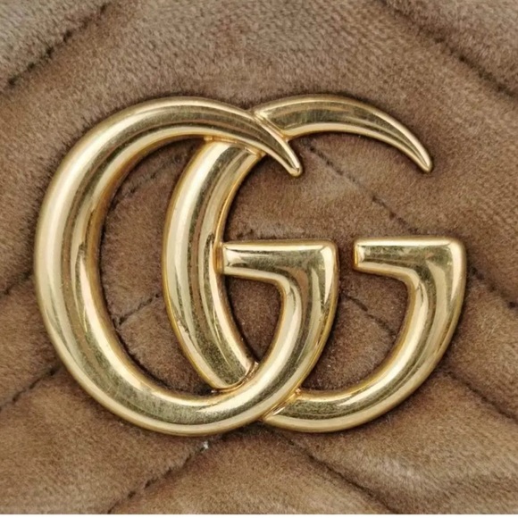 Gucci Marmont Velvet Crossbody Bag - Brown - Picture 4 of 10